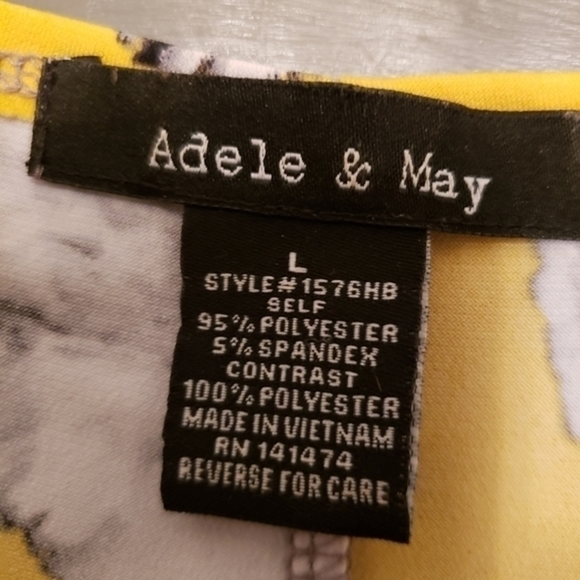 Adele & May sleeveless blouse size L no flaws beautiful print - Picture 4 of 6